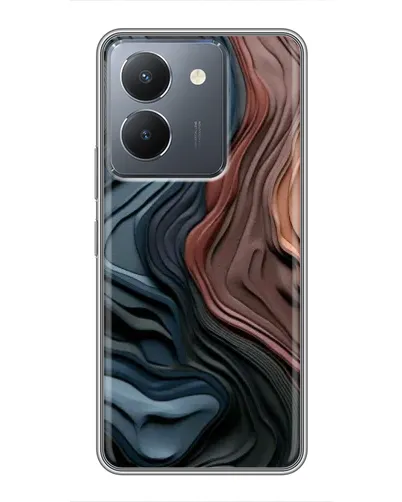 Чехол для Vivo Y36 с картинкой «Цветные волны каньона»