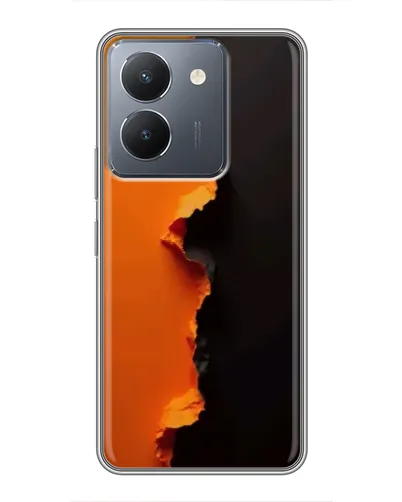 Чехол для Vivo Y36 с картинкой «Оранжевый разлом»