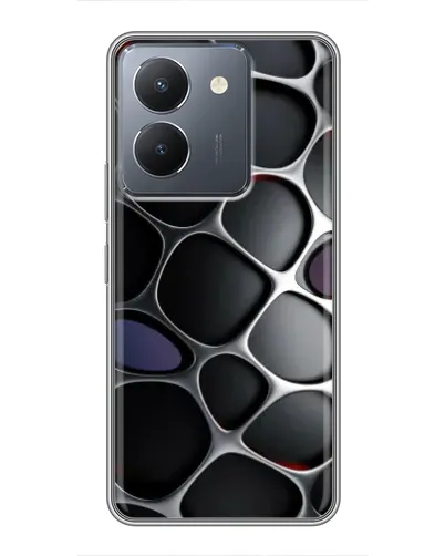 Чехол для Vivo Y36 с картинкой «Объемная темная решетка»