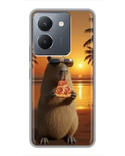 Чохол для Vivo Y36 з картинкою «Капібара з піцою» Чохол для Vivo Y36 з картинкою «Капібара з піцою»