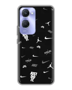 Чехол для Vivo Y36c с картинкой «Nike Black Pattern» Чехол для Vivo Y36c с картинкой «Nike Black Pattern»