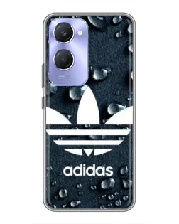 Чехол для Vivo Y36c с картинкой «Adidas Trefoil Blue»
