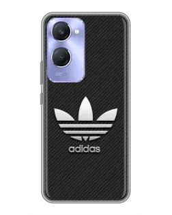 Чехол для Vivo Y36c с картинкой «Adidas Карбоновая текстура»