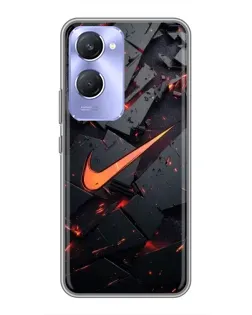 Чехол для Vivo Y36c с картинкой «Nike — эффект разломов» Чехол для Vivo Y36c с картинкой «Nike — эффект разломов»