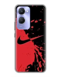 Чехол для Vivo Y36c с картинкой «Красные брызги Nike» Чехол для Vivo Y36c с картинкой «Красные брызги Nike»