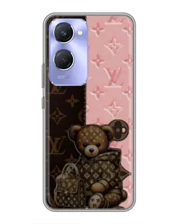 Чехол для Vivo Y36c с картинкой «Мишка в стиле LV»