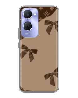 Чехол для Vivo Y36c с картинкой «LV — кофейный атлас»