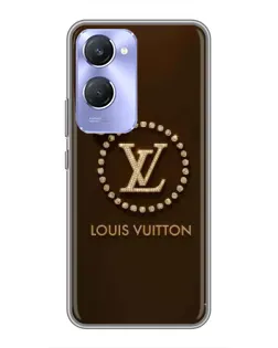 Чехол для Vivo Y36c с картинкой «LV — золотая печать»