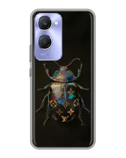 Чехол для Vivo Y36c с картинкой «LV — мраморный принт»