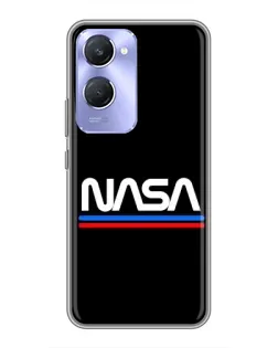 Чехол для Vivo Y36c с картинкой «NASA — классика Red Blue»