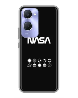 Чехол для Vivo Y36c с картинкой «NASA — технический принт»