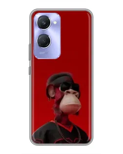 Чохол для Vivo Y36c з картинкою «Bored Ape в червоному»