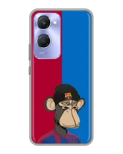 Чохол для Vivo Y36c з картинкою «Bored Ape — фанат Барси»