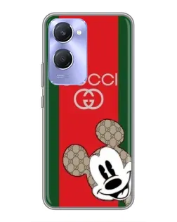 Чехол для Vivo Y36c с картинкой «Gucci — полосы и Микки» Чехол для Vivo Y36c с картинкой «Gucci — полосы и Микки»