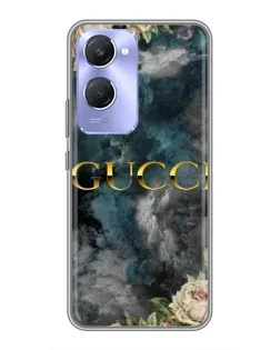 Чехол для Vivo Y36c с картинкой «Абстрактные цветы Gucci» Чехол для Vivo Y36c с картинкой «Абстрактные цветы Gucci»