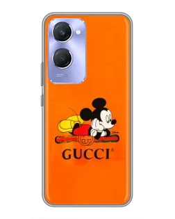 Чехол для Vivo Y36c с картинкой «Микки Маус Gucci — оранж» Чехол для Vivo Y36c с картинкой «Микки Маус Gucci — оранж»