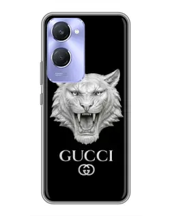 Чехол для Vivo Y36c с картинкой «Gucci — серебряный лев» Чехол для Vivo Y36c с картинкой «Gucci — серебряный лев»