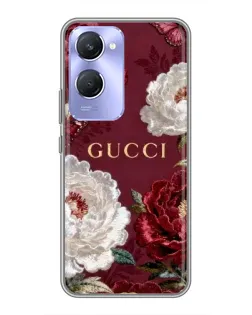 Чехол для Vivo Y36c с картинкой «Gucci — бордовые розы» Чехол для Vivo Y36c с картинкой «Gucci — бордовые розы»