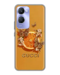 Чехол для Vivo Y36c с картинкой «Gucci — золотые бабочки» Чехол для Vivo Y36c с картинкой «Gucci — золотые бабочки»