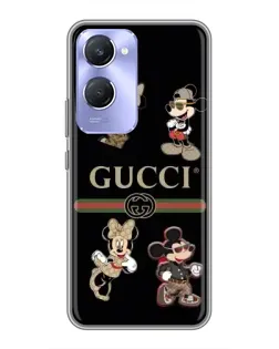 Чехол для Vivo Y36c с картинкой «Gucci — герои Disney и монограмма» Чехол для Vivo Y36c с картинкой «Gucci — герои Disney и монограмма»