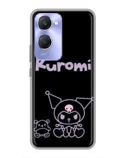 Чохол для Vivo Y36c з картинкою «Kuromi — чорний мінімалізм»