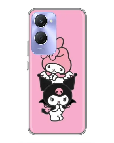 Чехол для Vivo Y36c с картинкой «My Melody и Kuromi» Чехол для Vivo Y36c с картинкой «My Melody и Kuromi»