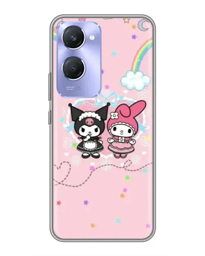 Чехол для Vivo Y36c с картинкой «My Melody и Kuromi» Чехол для Vivo Y36c с картинкой «My Melody и Kuromi»