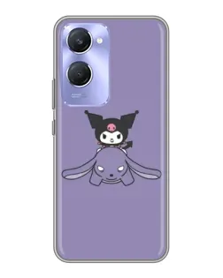 Чохол для Vivo Y36c з картинкою «Kuromi на ліловому фоні»