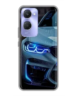 Чехол для Vivo Y36c с картинкой «Взгляд BMW с синими фарами» Чехол для Vivo Y36c с картинкой «Взгляд BMW с синими фарами»