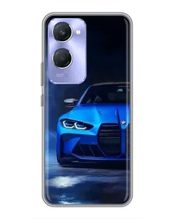 Чехол для Vivo Y36c с картинкой «Голубая BMW M4»