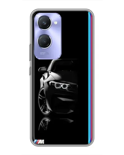Чехол для Vivo Y36c с картинкой «Силуэт BMW в темноте»