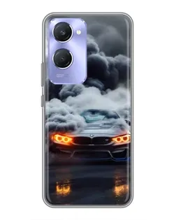 Чехол для Vivo Y36c с картинкой «BMW в дыму»