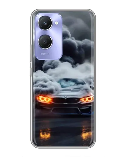 Чехол для Vivo Y36c с картинкой «BMW в дыму»