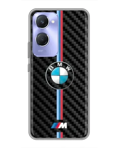 Чехол для Vivo Y36c с картинкой «Эмблема BMW и карбон»