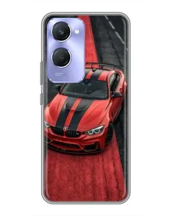 Чехол для Vivo Y36c с картинкой «BMW на красной дорожке»
