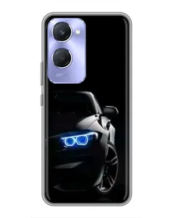 Чехол для Vivo Y36c с картинкой «BMW — ночной взгляд»