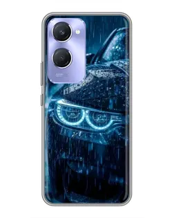 Чехол для Vivo Y36c с картинкой «BMW под дождем»