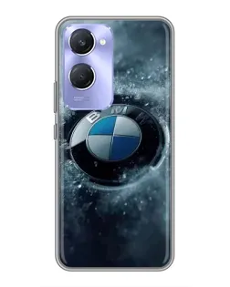 Чехол для Vivo Y36c с картинкой «Логотип BMW — лед»