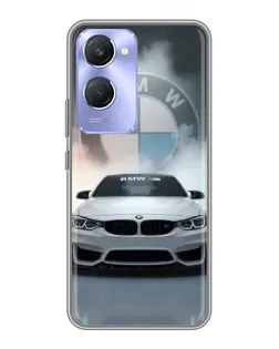 Чехол для Vivo Y36c с картинкой «BMW в белом дыму»