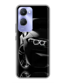 Чехол для Vivo Y36c с картинкой «Черная BMW — профиль»