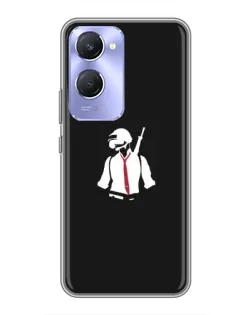 Чохол для Vivo Y36c з картинкою «PUBG — силует воїна»