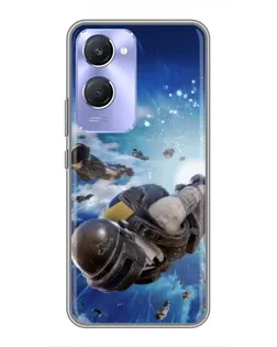 Чохол для Vivo Y36c з картинкою «Десант PUBG — стрибок»