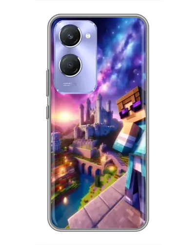Чехол для Vivo Y36c с картинкой «Стив и космос» Чехол для Vivo Y36c с картинкой «Стив и космос»