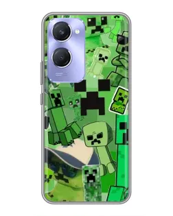 Чохол для Vivo Y36c з картинкою «Кріпери Minecraft»