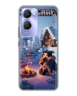 Чохол для Vivo Y36c з картинкою «Зимовий Minecraft»