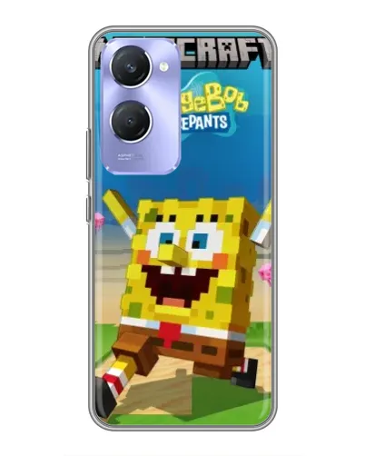 Чехол для Vivo Y36c с картинкой «Губка Боб Minecraft» Чехол для Vivo Y36c с картинкой «Губка Боб Minecraft»