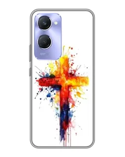 Чехол для Vivo Y36c с картинкой «Акварельный крест»