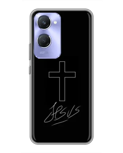 Чехол для Vivo Y36c с картинкой «Графический крест Jesus» Чехол для Vivo Y36c с картинкой «Графический крест Jesus»