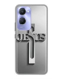 Чехол для Vivo Y36c с картинкой «Металлический крест Jesus» Чехол для Vivo Y36c с картинкой «Металлический крест Jesus»