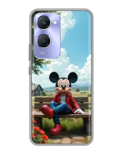 Чехол для Vivo Y36c с картинкой «Микки на скамейке»